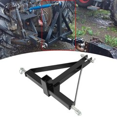 3 Point 2″ Receiver Trailer Hitch Drawbar Adapter Category One Tractor