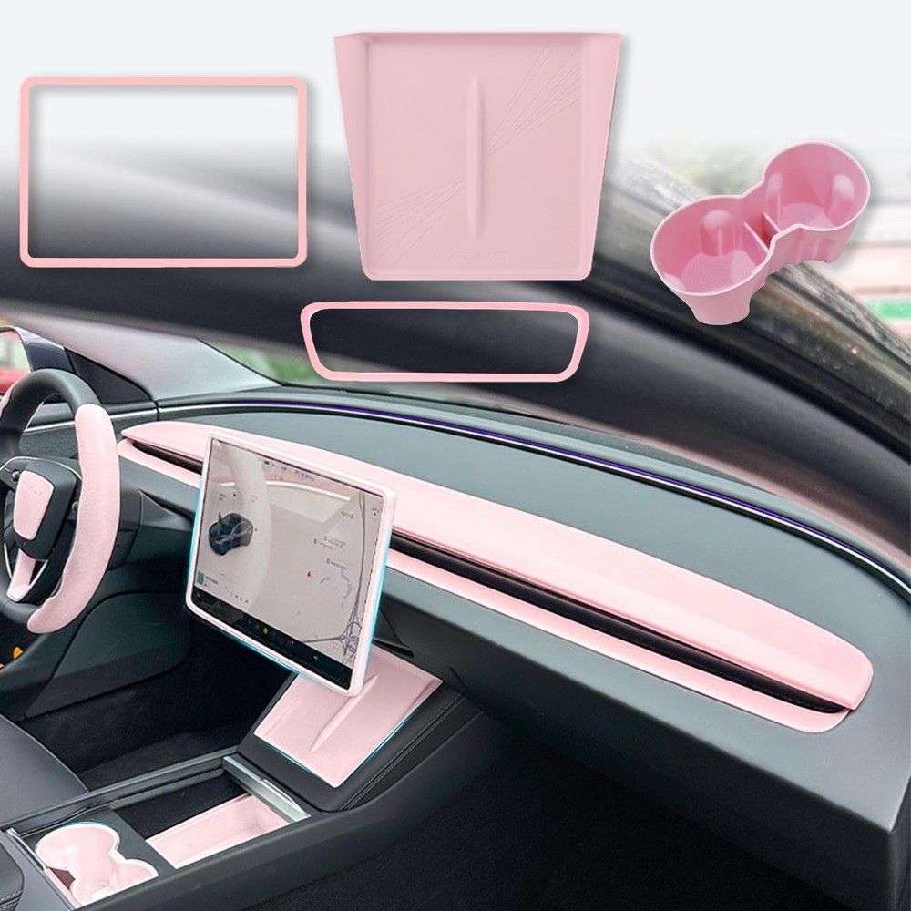 4PCS Center Console Wireless Charger Mat Silicone for 2025 2026 Tesla New Mod…