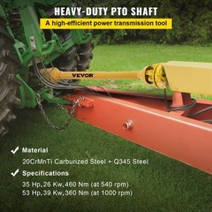 1-3/8in 6-Spline 4-Series 31.5-41in Yellow PTO Shaft with Slip Clutch