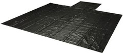 Heavy Duty 18oz 3 Pc Lumber Tarp (8′ Drop) – Red Ends – Blue Mid