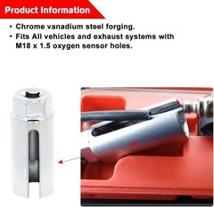 A ABIGAIL 5 PCS Automotive O2 Oxygen Sensor Socket Offset 02 sensor Red