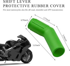 2PCS Motorcycle Rubber Gear Shift Lever Shoe Protector, Universal Color: Green