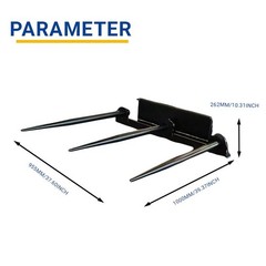 Skid Steer Pitchfork Attachment 955mm, 1000mm Width for Hay Handling
