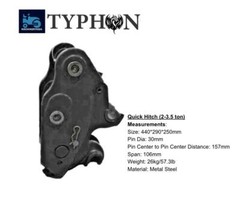 2.5Ton Mini Excavator Attachment Mechanical Quick Hitch Quick Coupler TYPHON NEW