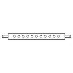 DB419 Fits CATegory I Black Drawbar 1″ Thick 2.5″ Wide 0.75″ Holes 7/8″ Pins