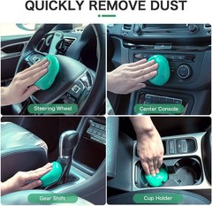Car Detailing Gel Putty for Interior Cleaning, Automotive Color: Green 1 Pack