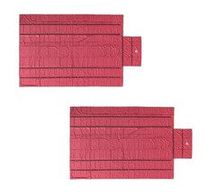 2 Pack 16′ x 27′ Flatbed Tarps Heavy Duty 18oz Steel Tarp with Flap – Red