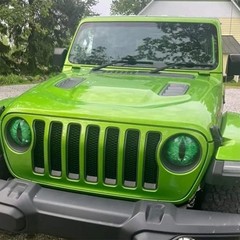 2024 Wrangler Headlight Decals Pair, 3D Round Eye Stickers for He Color: Green