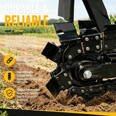 2026 Mini Skid Steer Trencher Attachment for Orchard, Irrigation & Pipe Laying