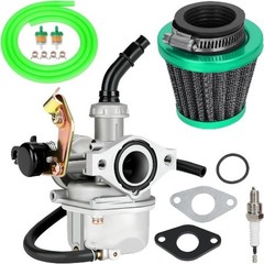 19mm Carburetor Carb Cable Choke 35mm Air Filter for 50 70 90 110 Color: Green