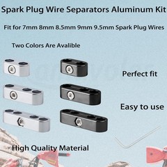 6 Pcs Universal Spark Plug Wire Separators Kit Plastic Fit for Al Color: Black