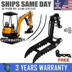 L-Shaped Hydraulic Thumb Clip Attachment W/ Hydraulic Hoses for Mini Excavator