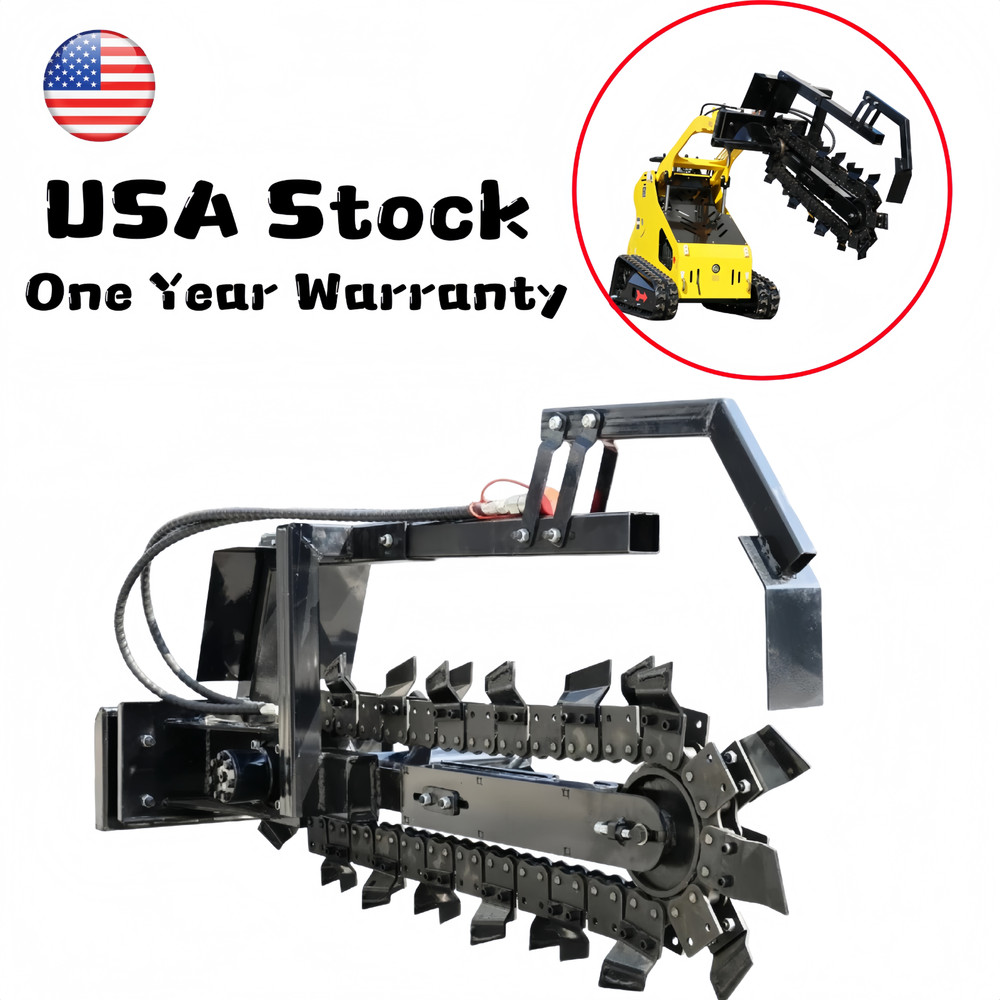 Mini Skid Steer Trencher Attachment for Orchard, Irrigation & Pipe Laying USA