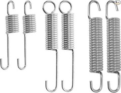 6 Pcs Silver Metal Motorcycle Side Kickstand Springs, Universal Steel Replacemen