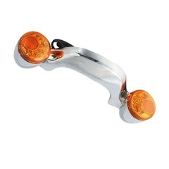 MACHSWON Bullet Rear Brake LED Light Bar Turn Signal – Silver+Yellow Motorcyc…