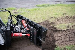 6 Way Dozer Blade Skid Steer Attachment 96″ Wide Heavy Duty for CAT Machines