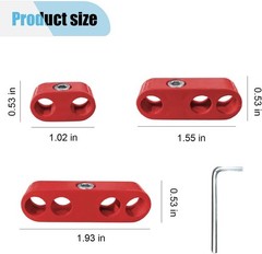 6-Piece Spark Plug Wire Separator Kit, Holder for 7mm 8mm 9.5mm Ign Color: Red