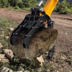 Mini Excavator Grapple Attachments Wood Rock Log Grapple For 1-2Ton Small Digger