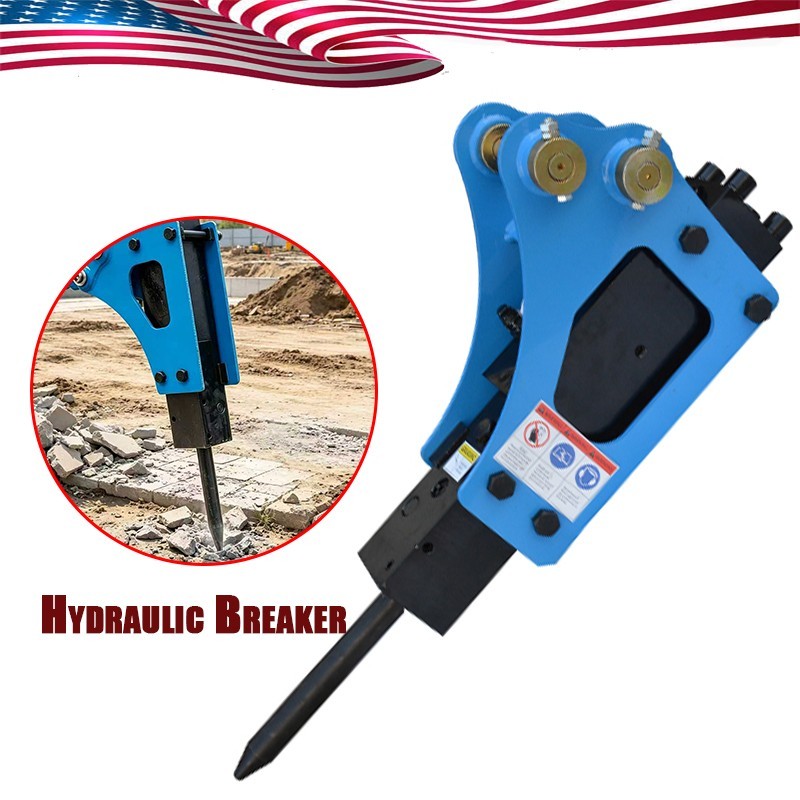 Hydraulic Breaker Hammer Attachment for Mini Excavator Breaker USA Free Shipping