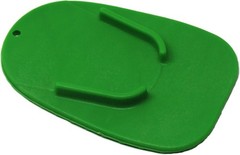 Dirt Bike Kickstand Plate and Pad Base for Hot Asphalt and Soft S Color: Green
