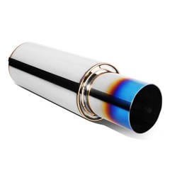 4″ Stainless Steel Straight Through Exhaust Muffler Universal 4 Inch OD Pipe