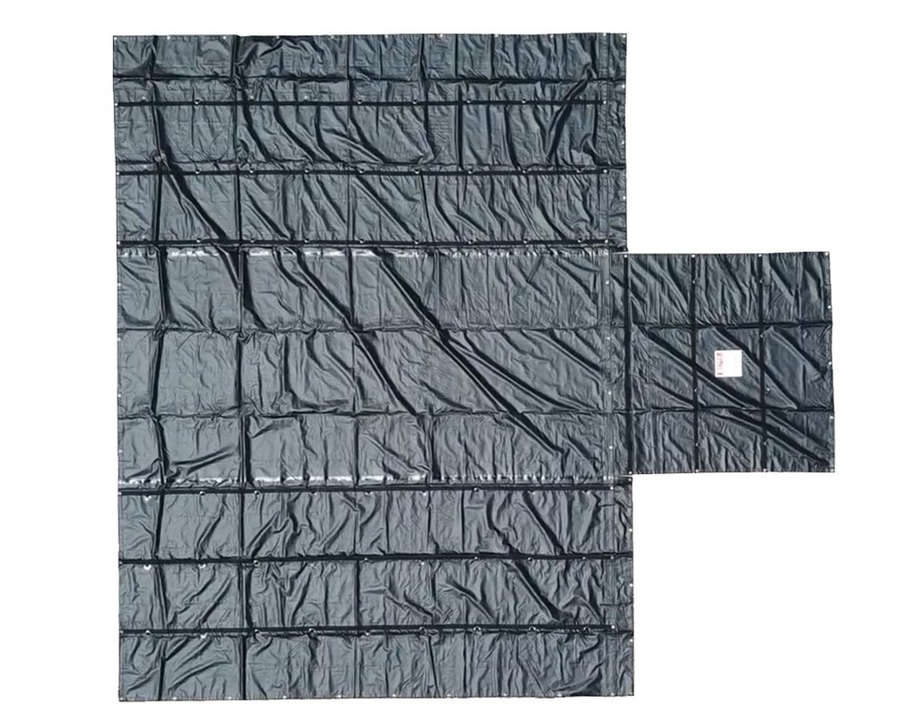 Heavy Duty 18oz Lumber Tarp 20×18 (6′ Drop with 6′ x 8′ Flap) – Black