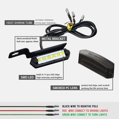 Mini LED Turn Signals Motorcycle Front Sequential Chrome with Red/Amber light