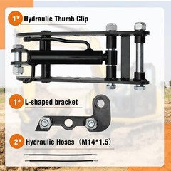 Universal Hydraulic Thumb Clip for Mini Excavators TYPHON Attachment up to 3tons