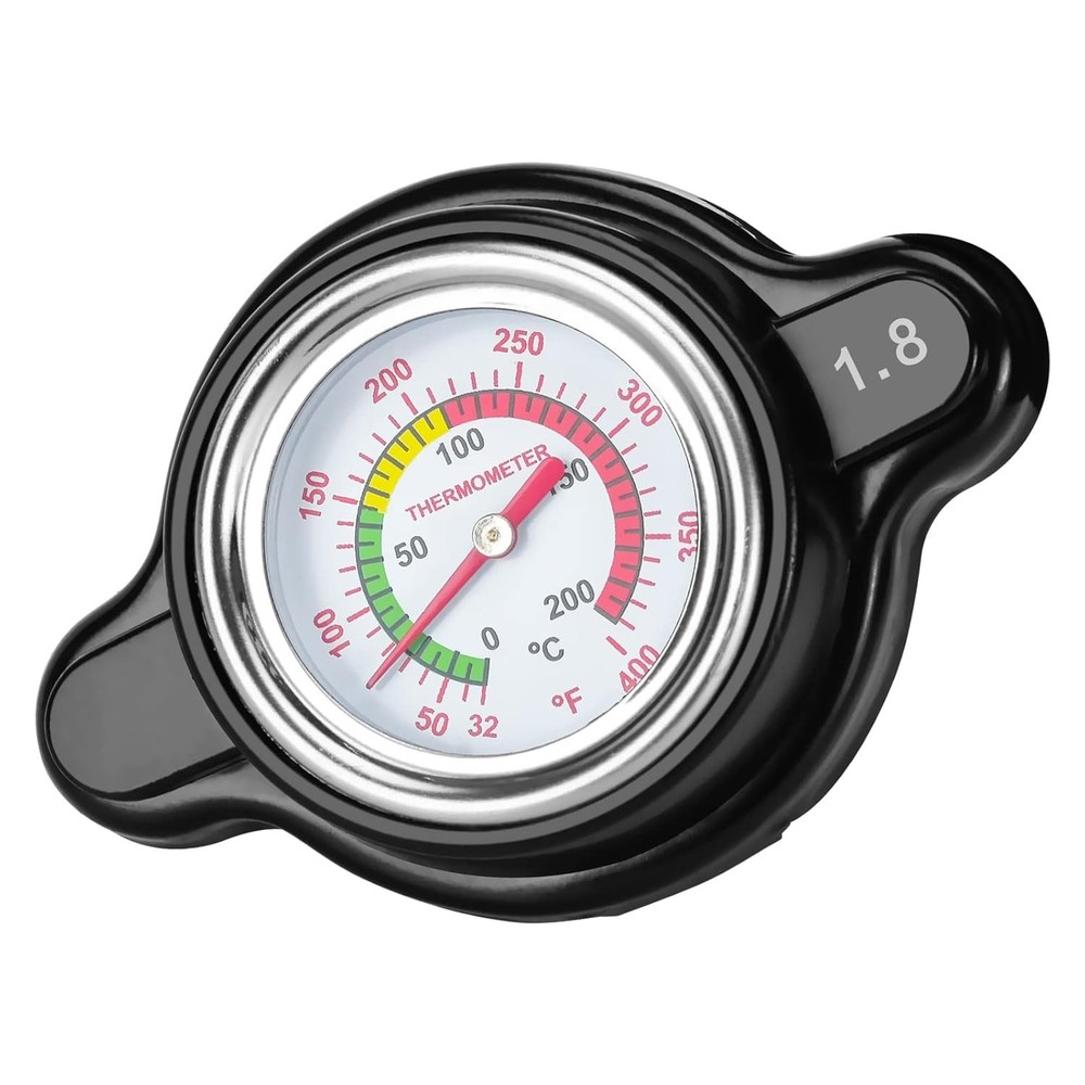 Radiator Cap with Temperature Gauge High Pressure 1.8 Bar 25.6 PSI Universal