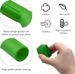 2PCS Motorcycle Rubber Gear Shift Lever Shoe Protector, Universal Color: Green