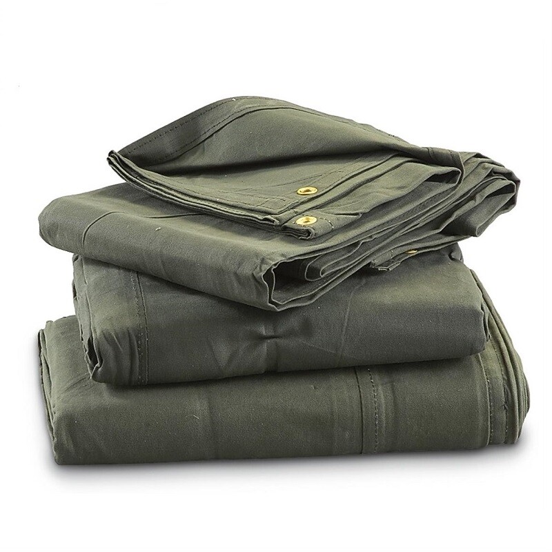 10′ x 18′ Heavy Duty Green Drab Canvas Tarp – 10 oz 10 X 18 10 OZ TARP Farmer