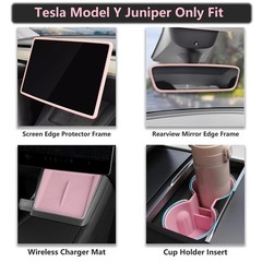 4PCS Center Console Wireless Charger Mat Silicone for 2025 2026 Tesla New Mod…
