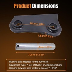 Ears and Pins Weld on 40mm 7-13/16″C-C Fit For Cat 304 303.5 Mini Excavator