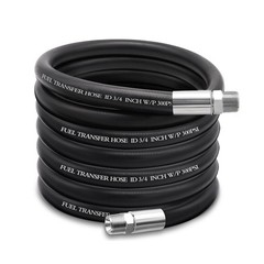 3/4″ Fuel Transfer Hose 20FT,Farm Pump Hose with Male NPT Fittings for Gasoli…