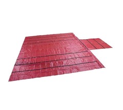Superlight 14oz Flatbed Trailer Lumber Steel Tarp 20×27 (6′ Drop) – Red