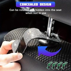 Car Seat Headrest Hooks, 4PCS Green Rhinestone Back Seat Hanger f Color: Green