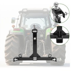 Heavy-Duty 3 Point Hitch Adapter for Tractors 2″ Receiver Trailer Drawbar Cat 1