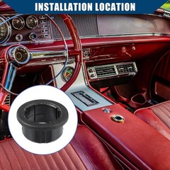 Cigarette Lighter Inner Power Outlet Mounting Ring Bezel in Durable Black Plasti