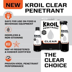 Kroil Clear Food Grade Penetrating Oil (Aerosol Spray-10oz Can-Single)