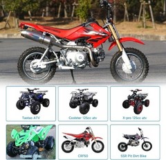 35mm (1-3/8″) Air Filter Compatible with 125cc 110cc 90 70 50 ATV Color: A-Red