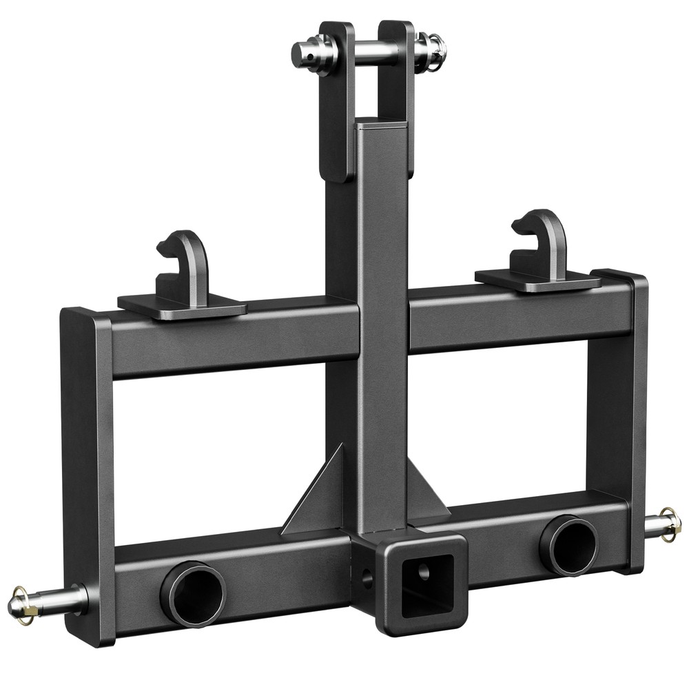 3 Point 2″ Receiver Hitch Drawbar W/ 2 Hay Spear Holes for CAT 0 Tractor 3000lbs