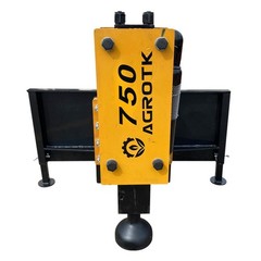Agrotk 750 Skid Steer Hydraulic Concrete Hammer Breaker Post Driver Attachment