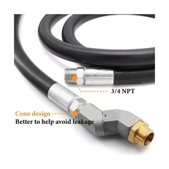 20FT 3/4inch NPT Fuel Transfer Hose Farm Tank Hose and 2PCS Fuel Swivel with …