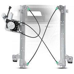YHTAUTO Rear Driver Side Power Window Regulator With Side, Silver