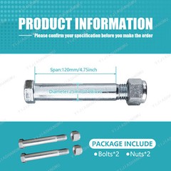 25mm/0.98in Pins Fits For Mini Excavator Attachment Connection（2 PCS）