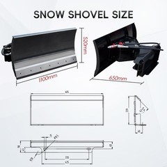 Attachment for Mini Skid Steer Loader Hydraulic Tilting Snow Shovel in USA Stock