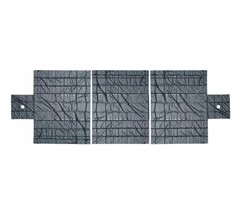 Flatbed Heavy Duty 18oz Vinyl 3 Pc Waterproof Lumber Tarp (8′ Drop) – Black