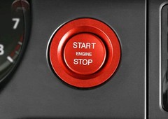 Red Aluminum Keyless Engine Push Start Button & Surrounding Ring Co Color: Red
