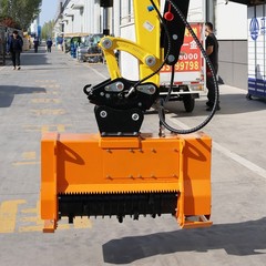 Mini Excavator Hydraulic Flail Mower Brush Cutting Attachment, 40mm Pin