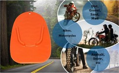 Dirt Bike Kickstand Plate and Pad Base for Hot Asphalt and Soft S Color: Green
